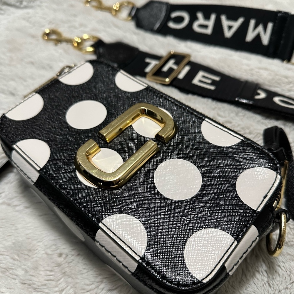 Marc Jacobs Black and White Polka Dot Crossbody Bag